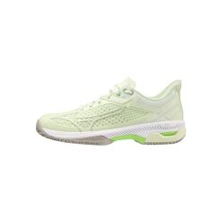 Buty do tenisa damskie Mizuno Wave Exceed Tour 5. Białe obuwie sportowe damskie Mizuno, bez wzorów, z materiału, do biegania, mizuno wave. Za 379.99 zł.