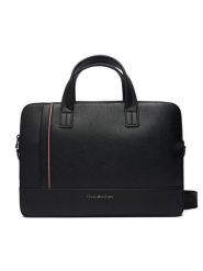 Tommy Hilfiger Torba na laptopa Th Central Slim Computer Bag AM0AM13631 Czarny. Czarne torby na laptopa męskie Tommy Hilfiger, bez wzorów, ze skóry. Za 799.99 zł.