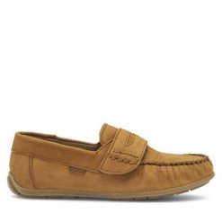 Mokasyny Lasocki Young. Brązowe półbuty chłopięce Lasocki Young, bez wzorów, bez zapięcia. Za 119.99 zł.