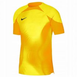Koszulka treningowa męska Nike Gardien IV. Żółte koszulki sportowe męskie Nike, m, bez wzorów, z materiału, bez kołnierzyka, bez ramiączek, na fitness i siłownię, dri-fit (nike). Za 226.50 zł.
