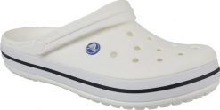 Crocs Crocs Crocband 11016-100 białe 37/38. Białe klapki damskie Crocs, bez wzorów, sportowe, bez obcasa. Za 214.84 zł.