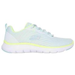 Buty damskie SKECHERS Flex Appeal 5.0 New Path. Niebieskie obuwie sportowe damskie Skechers, bez wzorów, trekkingowe, Skechers Sport. Za 249.99 zł.