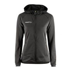 Bluza sportowa damska Craft Extend Full Zip. Szare bluzy sportowe damskie Craft, m, bez wzorów, z materiału, z kapturem, trekkingowe. Za 332.00 zł.