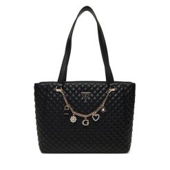 Torebka Guess. Czarne torebki do ręki damskie Guess, z aplikacjami, klasyczne, bez dodatków. Za 519.99 zł.