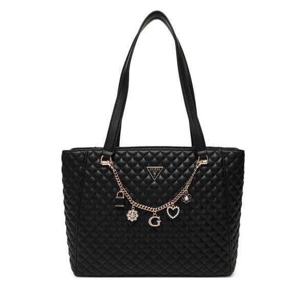 Torebka Guess. Czarne torebki do ręki damskie Guess, z aplikacjami, klasyczne, bez dodatków. Za 519.99 zł.