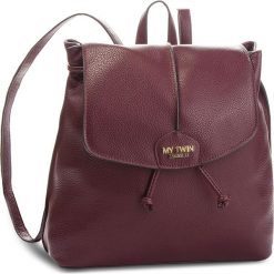 Plecak MY TWIN - Zaino RA8TEN Bordeaux 00020. Czerwone plecaki damskie My Twin, ze skóry ekologicznej, eleganckie. Za 459.00 zł.