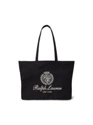 Polo Ralph Lauren Torebka 405P16989002 Czarny. Czarne torebki do ręki damskie Polo Ralph Lauren, bez wzorów, z materiału, bez dodatków. Za 519.99 zł.