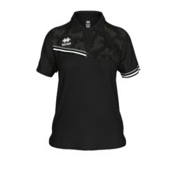 Polo Errea Eden. Czarne koszulki sportowe damskie ERREA, bez wzorów, bez kołnierzyka, bez ramiączek. Za 250.00 zł.