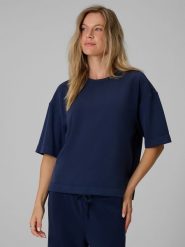 4F T-shirt loose z modalem damski - granatowy XL. Niebieskie t-shirty damskie 4f, m, bez wzorów, z dzianiny, biznesowe, bez kołnierzyka. Za 89.99 zł.