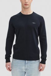 AERONAUTICA MILITARE Granatowy męski sweter, Rozmiar M. Niebieskie swetry przez głowę męskie Aeronautica Militare, m, bez wzorów, bez kołnierzyka. Za 499.99 zł.