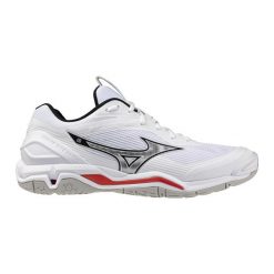 Buty halowe Mizuno Wave Stealth. Białe buty sportowe męskie Mizuno, bez zapięcia, do piłki ręcznej, mizuno wave. Za 596.25 zł.