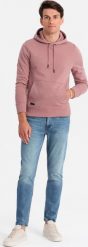 Ombre Męska dresowa bawełniana bluza kangurka z kapturem BASIC ciemnoróżowa V4 OM-SSBN-0161 S. Czerwone bluzy męskie Ombre, m, bez wzorów, z bawełny, z kapturem. Za 169.99 zł.