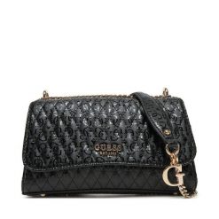 Torebka Guess. Czarne torebki do ręki damskie Guess, z aplikacjami, wizytowe, bez dodatków. Za 369.99 zł.