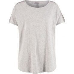 Shirt bawełniany z ozdobnym zamkiem, luźniejszy fason bonprix jasnoszary melanż. Bluzki damskie bonprix. Za 37.99 zł.