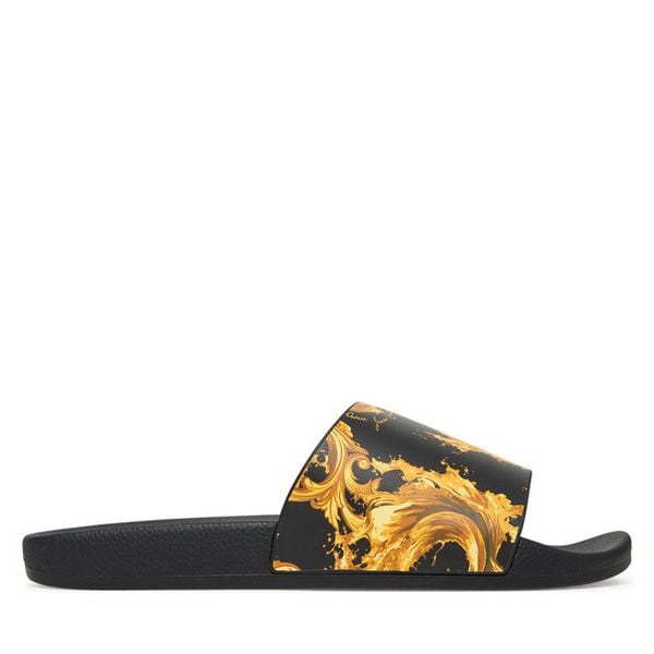 Klapki Versace Jeans Couture. Czarne klapki męskie Versace Jeans Couture, z jeansu. Za 191.99 zł.