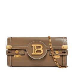 Torebka Balmain. Brązowe torebki do ręki damskie Balmain, bez wzorów, wizytowe, bez dodatków. Za 5,109.00 zł.