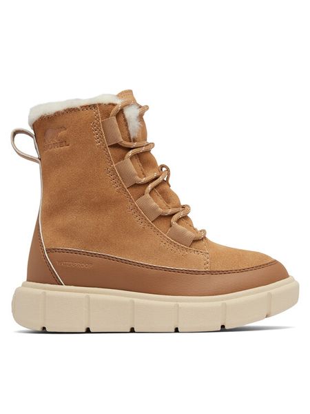 Sorel Śniegowce Youth Explorer III Lace Wp 2088512253 Brązowy. Brązowe buty zimowe dziewczęce Sorel, bez wzorów, ze skóry, bez zapięcia. Za 369.99 zł.