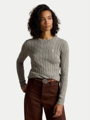 Polo Ralph Lauren Sweter 211971795001 Szary Slim Fit. Szare swetry damskie Polo Ralph Lauren, xl, bez wzorów, bez kołnierzyka, bez ramiączek, bez kaptura. Za 949.99 zł.