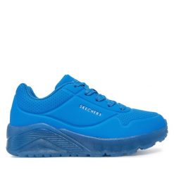 Sneakersy Skechers. Niebieskie trampki i tenisówki chłopięce Skechers, bez wzorów, bez zapięcia. Za 179.99 zł.
