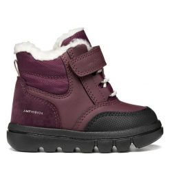 Śniegowce Geox. Czerwone śniegowce dziewczęce Geox, bez zapięcia. Za 319.99 zł.