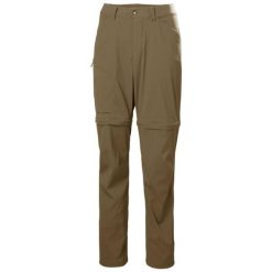 Spodnie damskie zapinane na zamek Helly Hansen ELV Light. Brązowe spodnie sportowe damskie Helly Hansen, bez wzorów, trekkingowe. Za 506.50 zł.