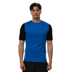 Camiseta Drop Shot Aker. Niebieskie koszulki sportowe męskie DROP SHOT, s, bez wzorów, bez kołnierzyka, bez ramiączek. W wyprzedaży za 160.15 zł.