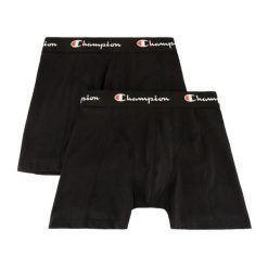 Bokserki Męskie (zestaw 2 Sztuk). Czarne bokserki męskie Champion, m, bez wzorów. Za 108.99 zł.