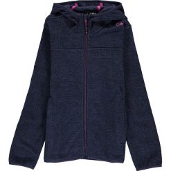 Kurtka polarowa w kolorze granatowym. Niebieskie bluzy dla chłopców CMP Kids, bez wzorów, z dzianiny, bez ramiączek, bez kaptura. W wyprzedaży za 82.95 zł.