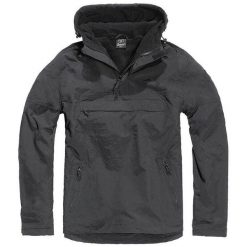 Kurtka sportowa męska Brandit Windbreaker Zimowa. Czarne kurtki sportowe męskie Brandit, na zimę, l, bez wzorów, z materiału, rowerowe. Za 250.60 zł.