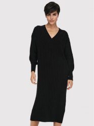 ONLY Sukienka dzianinowa New Tessa 15236372 Czarny Regular Fit. Czarne sukienki damskie Only, xl, bez wzorów, z dzianiny, bez kołnierzyka, bez ramiączek. Za 149.99 zł.