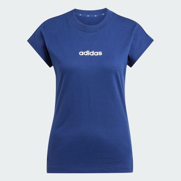 Koszulka Essentials Linear Cotton. Białe koszulki sportowe damskie Adidas, xl, bez wzorów, z bawełny, sportowe, bez kołnierzyka. Za 89.95 zł.