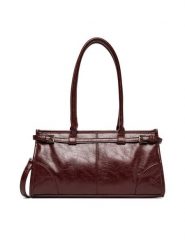 JENNY Torebka C-JNY-M-001-08 Bordowy. Czerwone torebki do ręki damskie Jenny, bez wzorów, z materiału, bez dodatków. Za 129.99 zł.