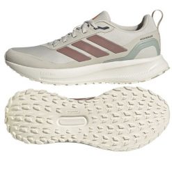 Buty do biegania adidas Runfalcon 5 Tr W JP7625. Brązowe obuwie sportowe damskie bez wzorów, z materiału, do biegania. Za 369.22 zł.