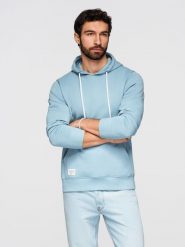 Bluza męska bawełniana dresowa BASIC kangurka z kapturem OM-SSBN-0270 - - Rozmiar: XXL. Brązowe bluzy męskie Ombre Clothing, m, z aplikacjami, z bawełny, z kapturem, na fitness i siłownię. Za 169.99 zł.