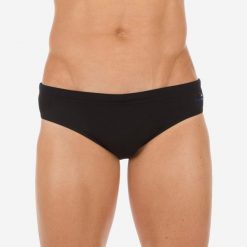 Slipki pływackie 900 PLUS męskie. Czarne kąpielówki męskie NABAIJI, m, bez wzorów, z elastanu, na fitness i siłownię. Za 24.99 zł.