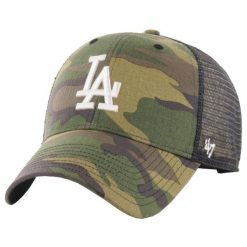 Męska czapka z daszkiem 47 Brand Los Angeles Dodgers Branson Cap. Zielone czapki i kapelusze męskie 47 Brand, bez wzorów, z bawełny, sportowe. Za 99.99 zł.