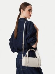 Calvin Klein Torebka Foil Logo Small Duffle Bag LV04F3663G Kremowy. Białe torebki do ręki damskie Calvin Klein, bez wzorów, ze skóry, bez dodatków. Za 489.99 zł.