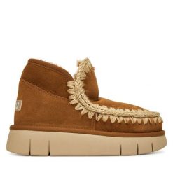 Śniegowce Mou. Brązowe śniegowce i trapery damskie Mou. Za 1,009.00 zł.