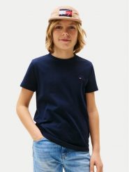 Tommy Hilfiger T-Shirt Essential KB0KB06879 D Granatowy Regular Fit. Niebieskie t-shirty dla chłopców Tommy Hilfiger, bez wzorów, z bawełny, bez ramiączek. Za 79.99 zł.