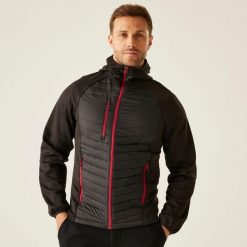 Kurtka robocza hybrydowa męska Nagate. Czarne kurtki męskie Regatta, m, bez wzorów, z materiału, bez kaptura. Za 279.99 zł.