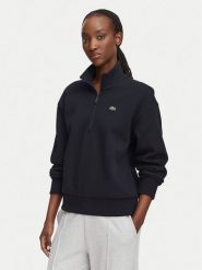 Lacoste Bluza SF5271 Granatowy Regular Fit. Niebieskie bluzy damskie Lacoste, bez wzorów, z bawełny, bez kaptura. Za 729.99 zł.