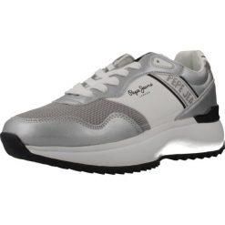 Buty PEPE JEANS KIMI MESH W Srebrny. Szare obuwie sportowe damskie Pepe Jeans, bez wzorów, z jeansu, trekkingowe. Za 403.40 zł.