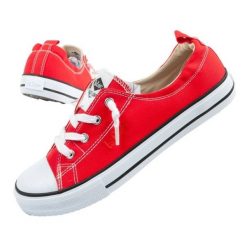 Buty Lee Cooper trampki damskie czerwone LCW-25-02-3298L. Czerwone trampki i tenisówki damskie bez wzorów, z gumy, klasyczne, bez zapięcia. Za 180.02 zł.