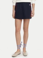 Tommy Jeans Spódnica mini Badge DW0DW22589 Granatowy Regular Fit. Niebieskie spódnice damskie Tommy Jeans, l, bez wzorów, z bawełny, mini. Za 329.99 zł.