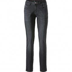 Dżinsy "Monroe" - Skinny fit - w kolorze antracytowym. Szare jeansy damskie H.I.S. W wyprzedaży za 130.95 zł.