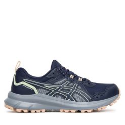 Buty do biegania Asics. Niebieskie obuwie sportowe damskie Asics, bez wzorów, do biegania. Za 249.99 zł.