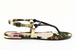 Sandały Dijean 355 754 Np. Black Milit, Moro, Skóra ekologiczna - 40. Zielone sandały damskie Dijean, bez wzorów, z materiału, bez obcasa, na płaskiej podeszwie, bez zapięcia. W wyprzedaży za 17.10 zł.