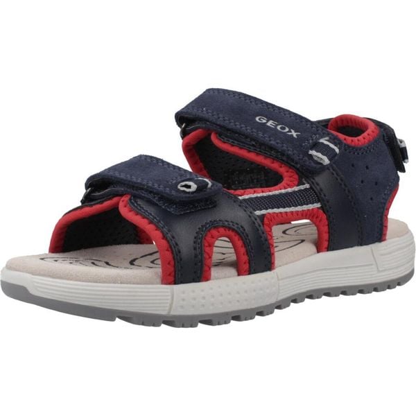 Sandały GEOX J SANDAL ALBEN Niebieski. Czerwone sandały męskie Geox, ze skóry, bez zapięcia. Za 247.99 zł.