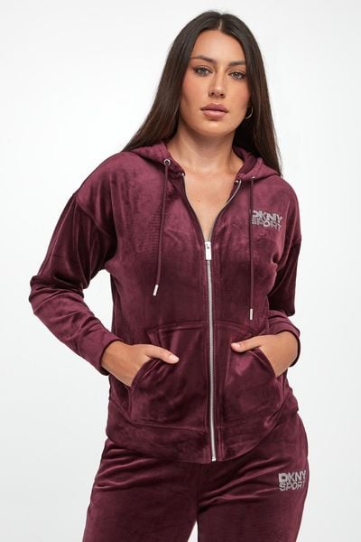 Bluza damska welurowa DKNY. Bluzy damskie DKNY, m, bez wzorów, z weluru, bez kaptura. Za 439.00 zł.