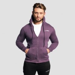 Bluza męska fitness z kapturem i zamkiem Zipper Obsidian. Czarne bluzy męskie GYMBEAM, m, bez wzorów, z bawełny, z kapturem. Za 109.90 zł.
